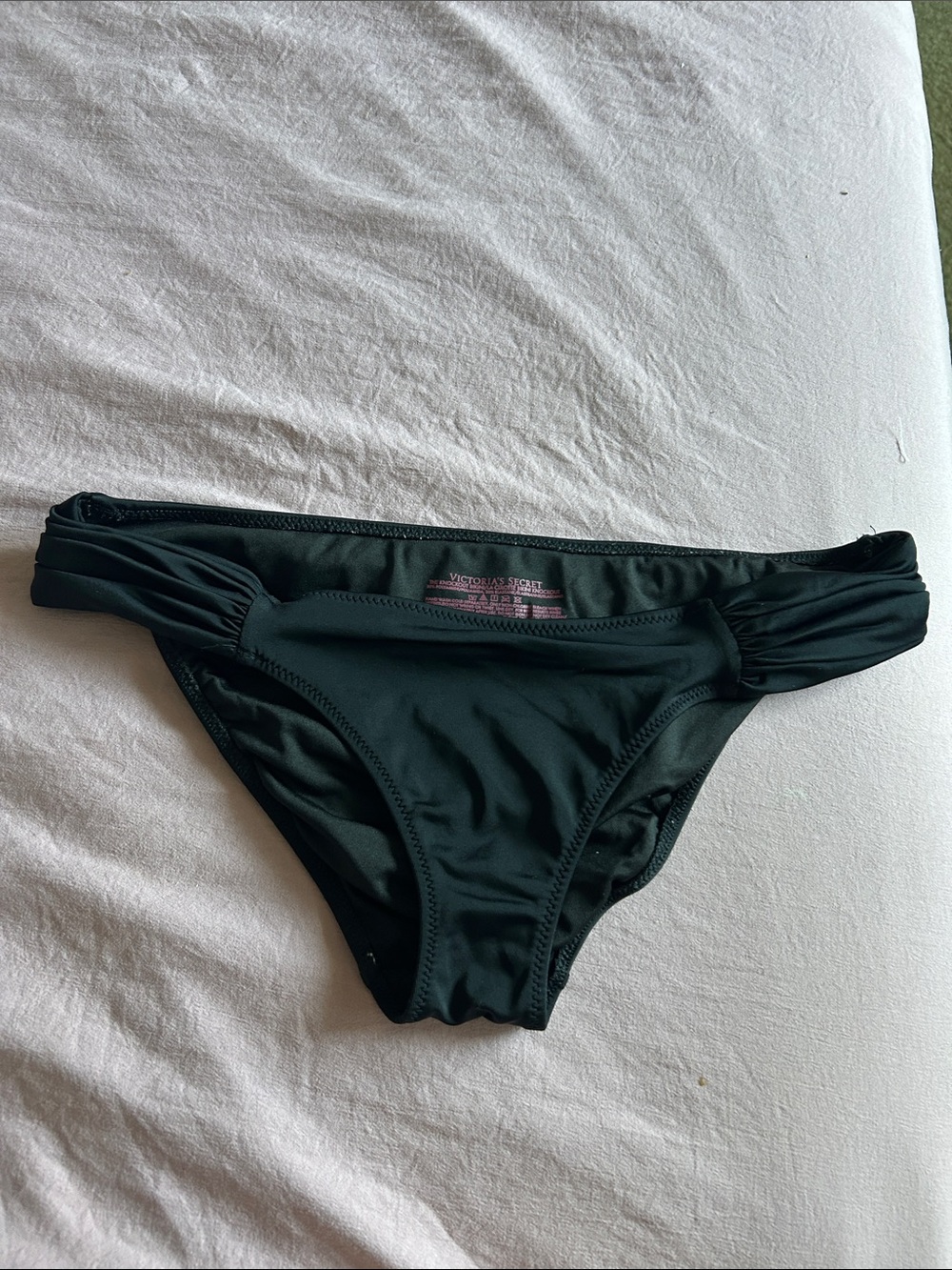 Victoria's Secret Black Ruched Side Bikini Bottoms